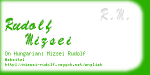 rudolf mizsei business card